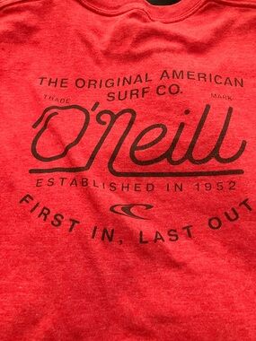 O'Neill Red Crewneck with Black Logo Print